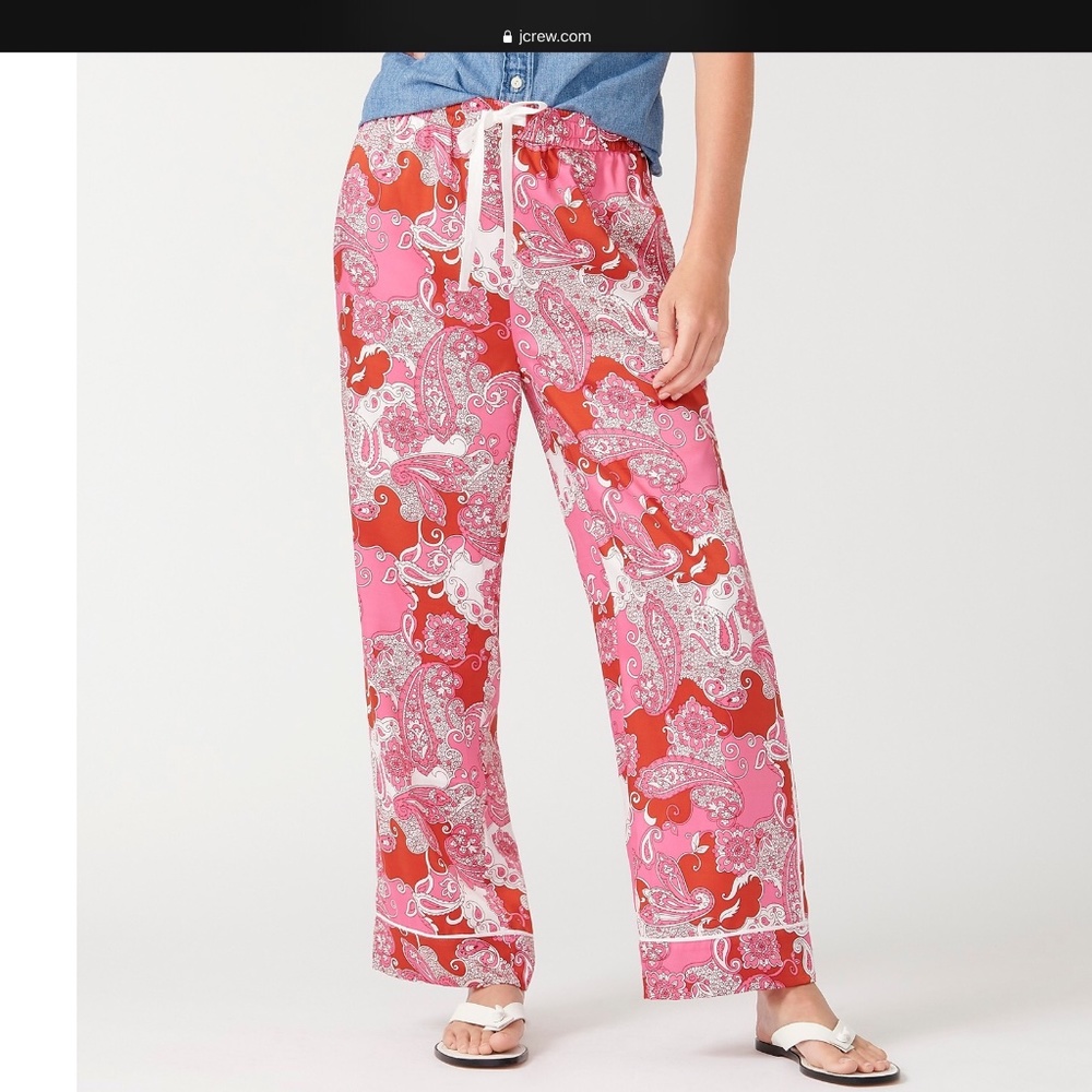 J. Crew paisley pull-on pant